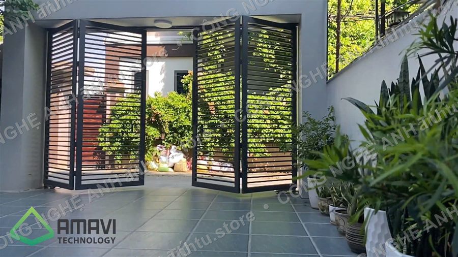 Cổng tự động nhà phố công trình thật — Công Nghệ Anh Tú